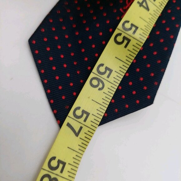 Yves Saint Laurent Classic Men's Tie Lazarus Men's Shop Blue With Red - Picture 4 of 5